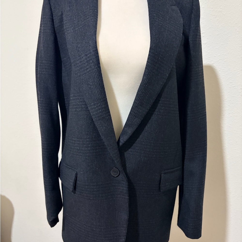 Isabel Marant Étoile Wool Blazer – Charcoal Check – Size 36 (US 4/Small)